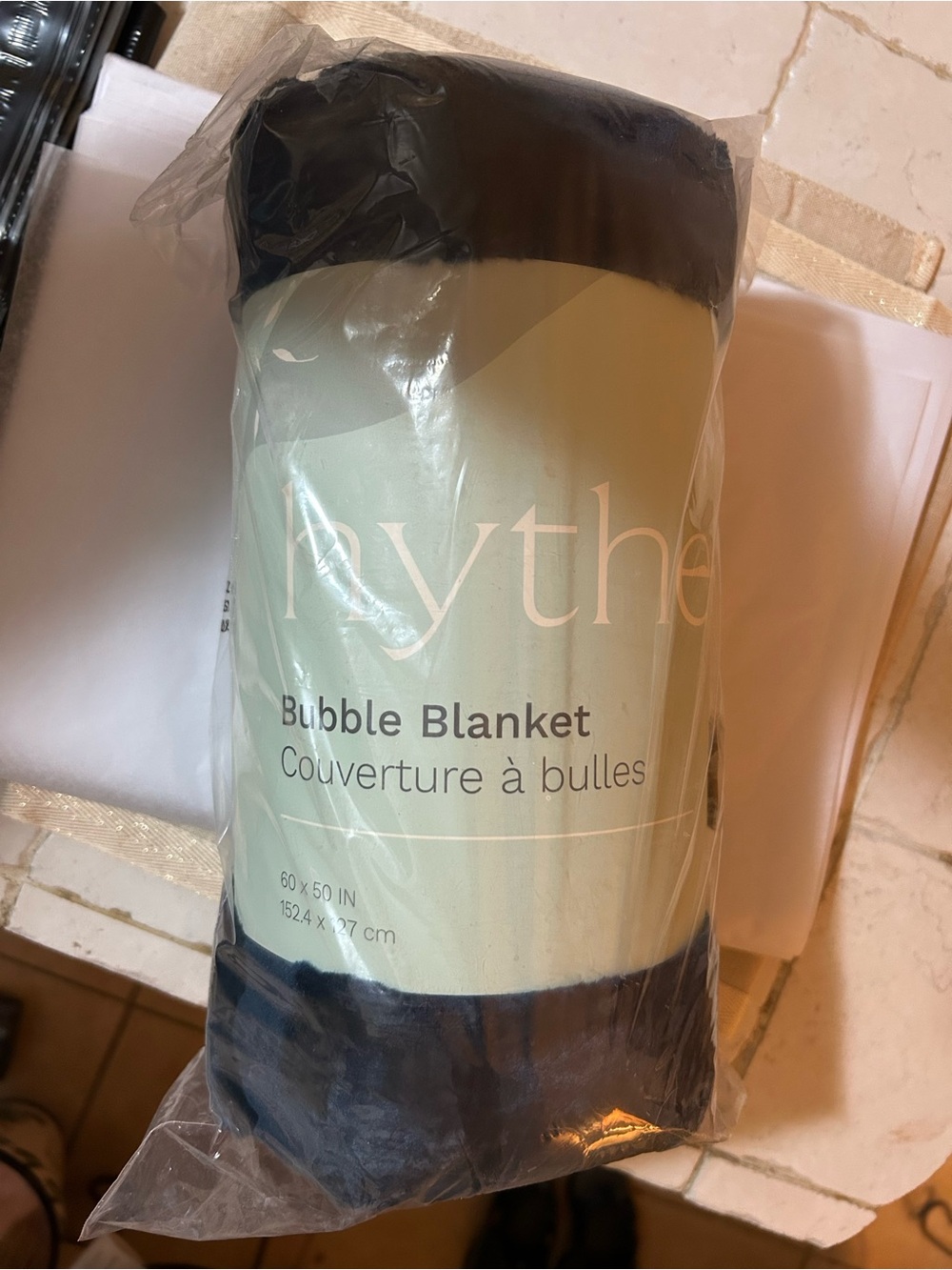Navy blue Hythe Bubble Blanket